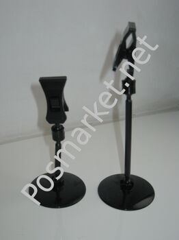 Держатель ценника на круглой подставке со штангой 5 см с прищепкой