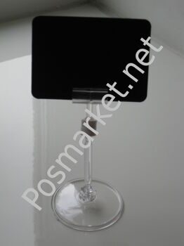 Держатель ценника на круглой подставке со штангой 5 см с маркерной табличкой А8