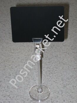 Ценникодержатель на прищепке с круглым основанием с черной табличкой А7